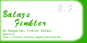 balazs finkler business card
